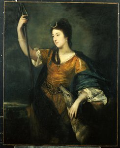 Porträt von Lady Anne Dawson, dreiviertel Länge, als Diana, 1753-54 von Joshua Reynolds