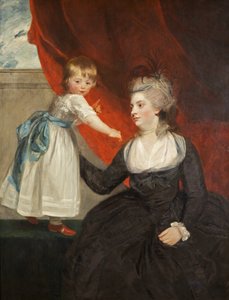 Die ehrenwerte Frances Courtenay, Lady Honywood und ihre Tochter von Joshua Reynolds