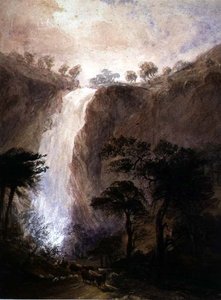Ansicht eines Wasserfalls, ca. 1820 von Joshua Wallis