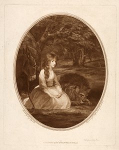 Miss Elizabeth Beauclerc als Una, graviert von Thomas Watson (1748-81)