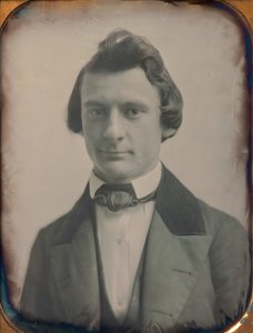 Junger Mann im Dreiteiler und mit Fliege von Josiah Johnson Hawes, Albert Sands Southworth