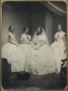 Eine Braut und ihre Brautjungfern von Josiah Johnson Hawes