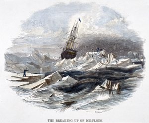 Das Aufbrechen von Eisschollen, aus Phänomene der Natur, 1849 von Josiah Wood Whymper