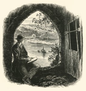 Der Wye, vom Chepstow Castle, 1870er Jahre