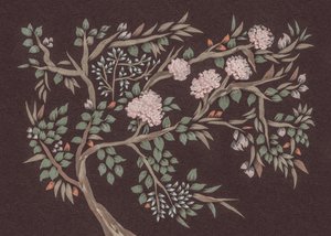 Rosa Blühender Baum