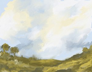 Rollende Felder Wolkenlandschaft