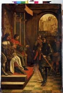 Der heilige Sebastian vor den Kaisern Diokletian und Maximian