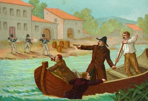 Proskription im Süden 1815 (Illustration) von Josse Photo