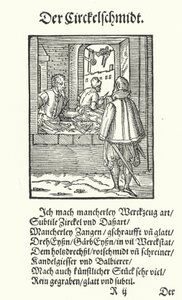 Der Zirkelmacher (Stich) von Jost (after) Amman