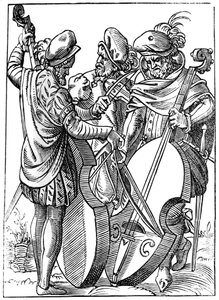 Ein Geiger und zwei Cellisten, 16. Jahrhundert, 1849