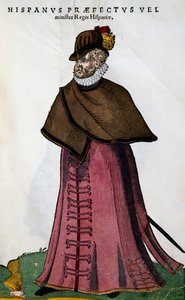 Kostüm eines Ministers aus dem spanischen Königshaus, Stich von Jost Amman aus 