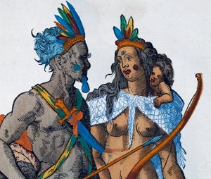 Peruanische Indianer, Stich von Jost Amman