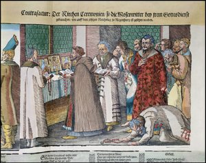 Die Große Gesandtschaft von Iwan IV. von Russland zum Heiligen Römischen Kaiser in Regensburg 1576 (Detail) von Jost Amman