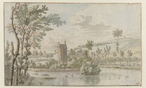 Landschaft mit Huis Kluys, nahe Brüssel von Josua de Grave (attributed to)