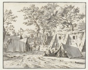 Ansicht eines Lagers der Armee von Wilhelm III. bei Leuven