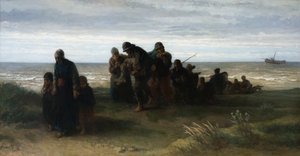 Fischer tragen einen ertrunkenen Mann von Jozef (1824 1911) Israels
