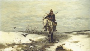 Der einsame Jäger, 1881 von Jozef Brandt