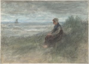Mädchen in den Dünen von Jozef Israëls