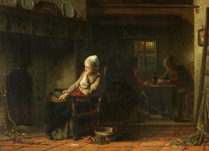 Eine unglückliche Frau oder häusliche Sorgen, 1859 von Jozef Israëls