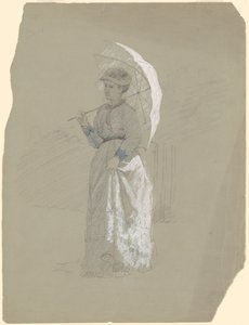Frau mit Sonnenschirm