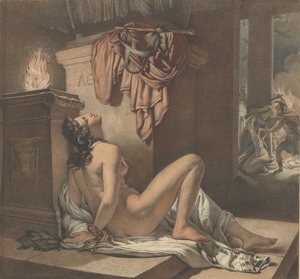 Kassandra fleht Athena um Rache gegen Ajax an von Jérome Martin Langlois the Younger