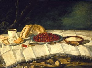 Stillleben mit Erdbeeren und Schokolade, ca. 1775-1790