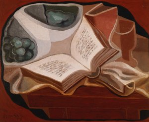 Buch und Obstschale, 1925