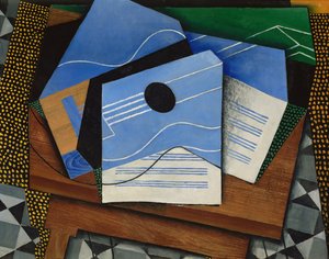 Gitarre auf einem Tisch von Juan Gris