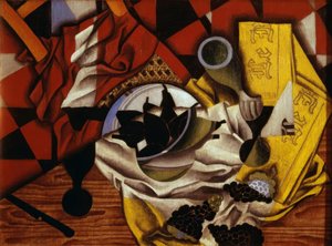 Stillleben mit Trauben und Birnen von Juan Gris