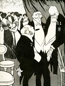 Russischer Gesandter debattiert mit anderen Führern während einer Konferenz, 1908 von Juan Gris