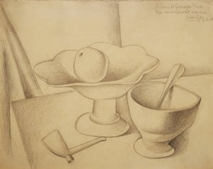 Stillleben mit Obstschale von Juan Gris