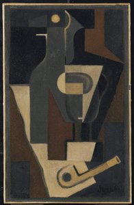 Stillleben mit Pfeife von Juan Gris