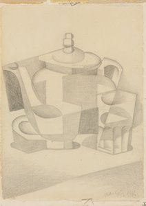 Stillleben mit Teekanne, 1916 von Juan Gris