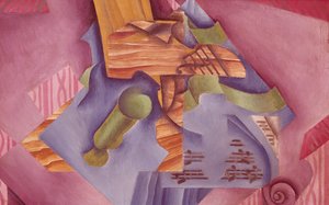 Stillleben mit Geige und Glas von Juan Gris