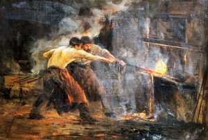 Schmiede, 19. Jahrhundert von Juan Luna y Novicio