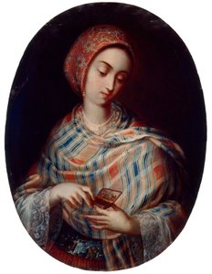 Dame mit Rebozo von Juan Rodríguez Juárez