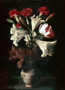 Florero (Gigli und Garofani in einer Vase) von Juan de (attr. to) Zurbaran