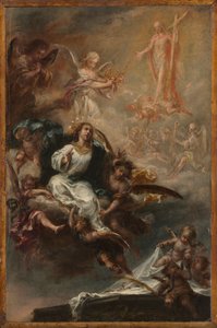 Studie für die Himmelfahrt der Jungfrau für San Augustín, Sevilla, ca. 1670-1672