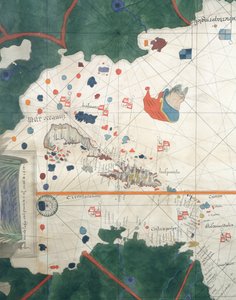 Inseln Mittelamerikas, nautische Karte von Juan de la Cosa