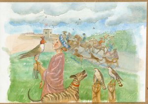 Eine frühmittelalterliche Jagdszene von Judith Dobie