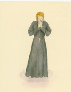 Ein mittelalterlicher Priester