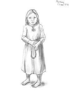 Angelsächsisches Mädchen, 5.-10. Jahrhundert, ca. 1990-2010 von Judith Dobie