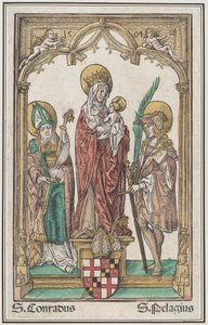 Die Jungfrau und das Kind mit dem heiligen Konrad und dem heiligen Pelagius von Jörg Breu the Elder
