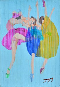 Farbige Tanzfiguren