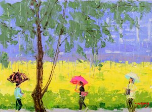 Bunter Spaziergang im Regen von Jukyong Park