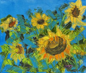 Goldene Sommersonnenblumen von Jukyong Park