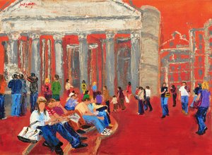 Rotes Stadtplatzleben