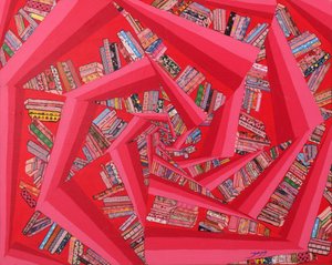 Spiralige rote Bücher von Jukyong Park