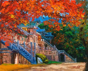 Lebendiger Herbsttempel von Jukyong Park
