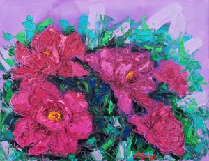 Lebendige magentafarbene Blüten von Jukyong Park